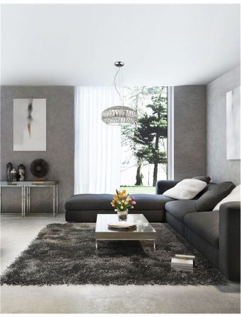 Lustra lux rotunda Franci, sticla transparenta, Ø 42 cm, 8501652 - Novaluce [1]