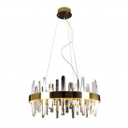 Promotii - Lustra lux rotunda iluminare LED Ermes Ø 40/60 cm metal/sticla, inaltime reglabila, P0421 - Maxlight