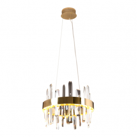 Lustre - Lustra lux rotunda iluminare LED Ermes Ø 40/60 cm metal/sticla, inaltime reglabila, P0420 - Maxlight