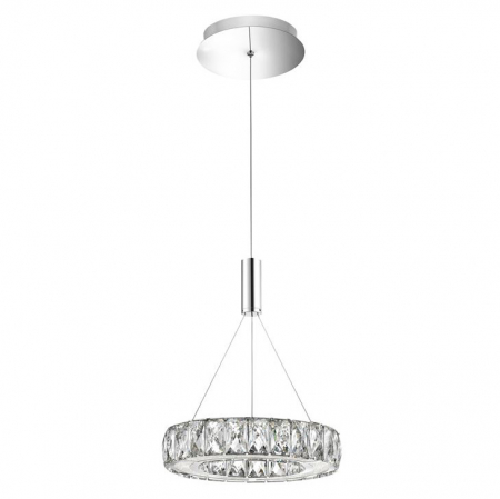 Promotii - Lustra lux rotunda Lisana, abajur din sticla transparenta, Ø 27 cm, 7402402 - Novaluce