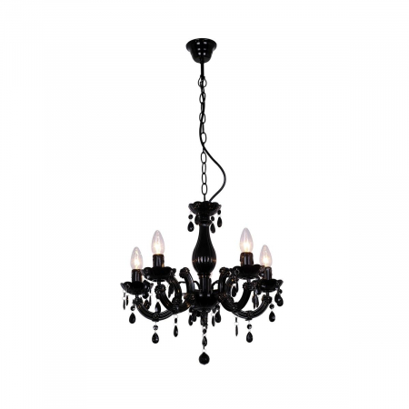 Lustre - Lustra neagra pe lant design clasic MAGNOLIA 48 cm metal, 003064-001367 - Zumaline