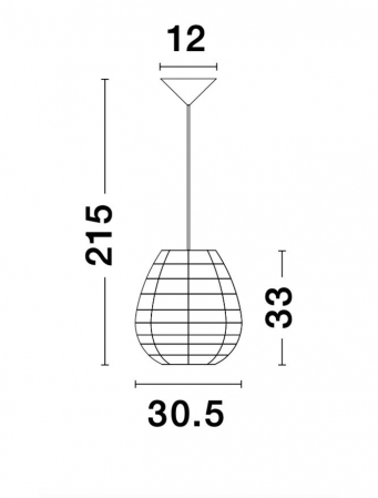 Lustra maro/neagra tip pendul premium Komo, abajur din hartie mocca, Ø 30,5 cm, inaltime reglabila, 9858713 - Novaluce [9]