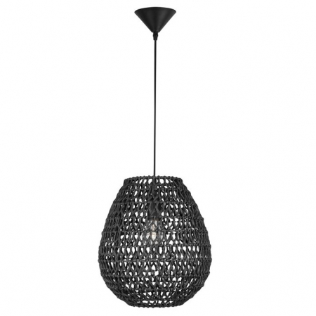 Lustra maro/neagra tip pendul premium Komo, abajur din hartie mocca, Ø 30,5 cm, inaltime reglabila, 9858713 - Novaluce [0]