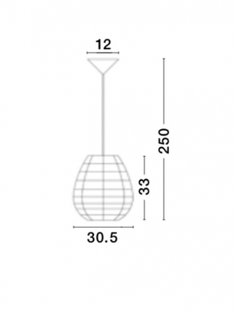 Lustra maro/neagra tip pendul premium Komo, abajur din hartie mocca, Ø 30,5 cm, inaltime reglabila, 9858713 - Novaluce [13]