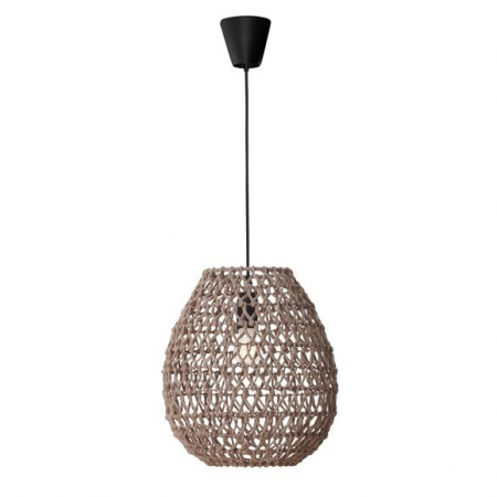 Promotii - Lustra maro/neagra tip pendul premium Komo, abajur din hartie mocca, Ø 30,5 cm, inaltime reglabila, 9587131 - Novaluce