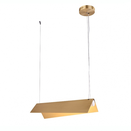 Promotii - Lustra metalica aurie Roof 63/105 cm design lux modern in forma de acoperis, MSE010100126 - King