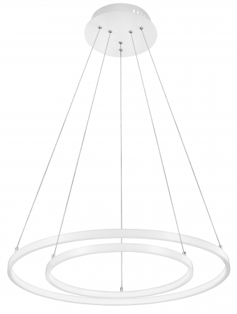 Lustra moderna alb mat Viken Ø60 cm cu iluminare LED dimabila, abajur tip cerc inaltime reglabila, 17222002 D - Novaluce [1]