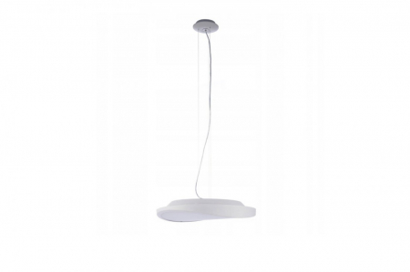 Lustra moderna alba/crom tip pendul Gilo Ø 48/58 cm, metal si sticla, AZ 0987 - Azzardo [1]