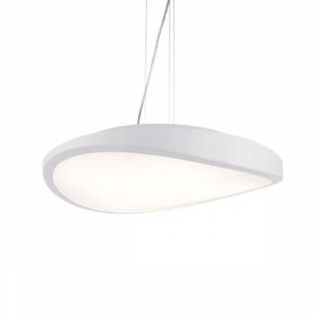 Lustra moderna alba/crom tip pendul Gilo Ø 48/58 cm, metal si sticla, AZ 0987 - Azzardo [0]