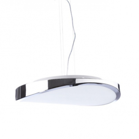 Lustre - Lustra moderna alba/crom tip pendul Gilo Ø 48/58 cm, metal si sticla, AZ 0986 - Azzardo