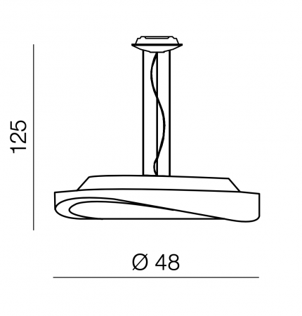 Lustra moderna alba/crom tip pendul Gilo Ø 48/58 cm, metal si sticla, AZ 0987 - Azzardo [7]