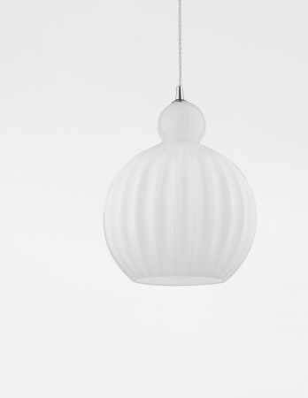 Lustra moderna alba forma rotunda Teres Ø15/28 cm, sticla opal, 9190883 - Novaluce [2]