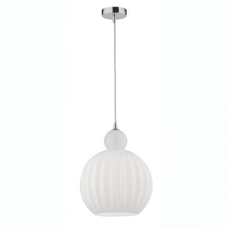 Lustre - Lustra moderna alba forma rotunda Teres Ø15/28 cm, sticla opal, 9190883 - Novaluce