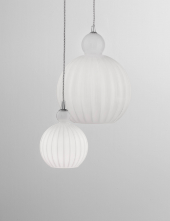 Lustra moderna alba forma rotunda Teres Ø15/28 cm, sticla opal, 9190883 - Novaluce [6]