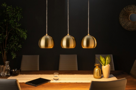 Lustra moderna Anita 65 cm, 3 abajururi din metal auriu [1]
