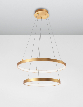 Lustra moderna aurie 2 pendule rotunde reglabile LED Kodey Ø60 cm, design lux, 8100281 - Novaluce [2]