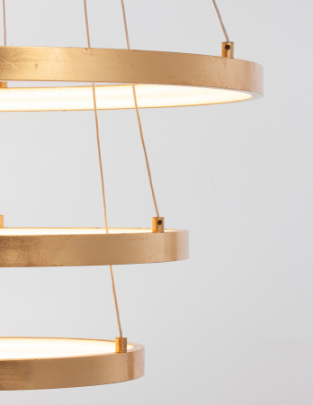 Lustra moderna aurie 3 pendule rotunde reglabile LED dimabil Kodey Ø60 cm, design lux, 9501430 - Novaluce [1]