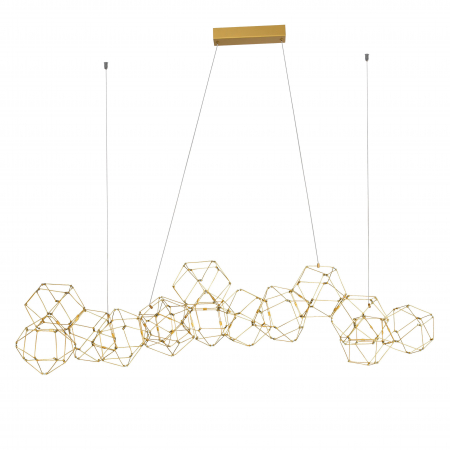 Lustre - Lustra moderna aurie model cuburi Vitek 95/140 cm, iluminare LED, 9186814 - Novaluce