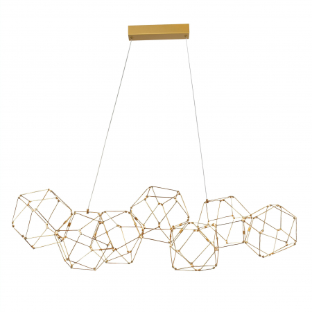 Lustre - Lustra moderna aurie model cuburi Vitek 95/140 cm, iluminare LED, 9186807 - Novaluce