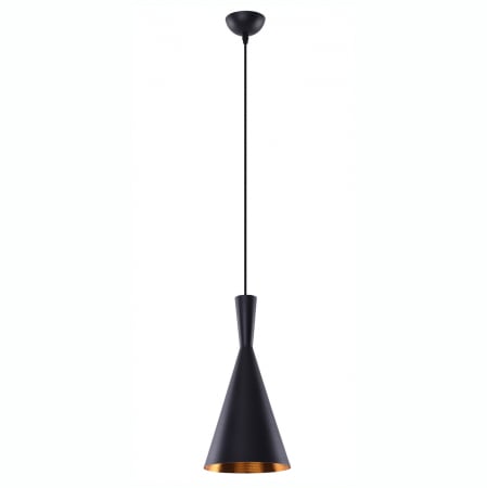 Lustra moderna conica Sylvi Ø 18 alb/negru cu auriu, stil industrial, aluminiu, AZ 1405 - Azzardo [0]