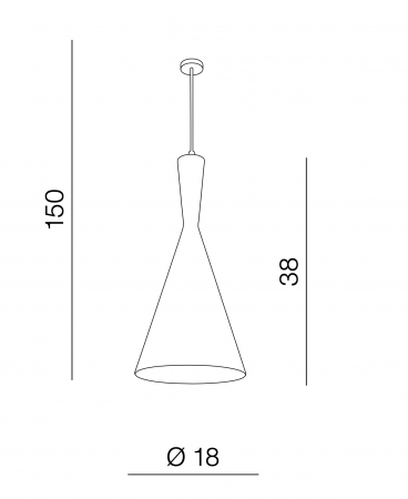 Lustra moderna conica Sylvi Ø 18 alb/negru cu auriu, stil industrial, aluminiu, AZ 1405 - Azzardo [2]