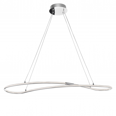 Lustre - Lustra moderna crom forma ovala Lempi 100 cm, iluminare LED, 8101241 - Novaluce