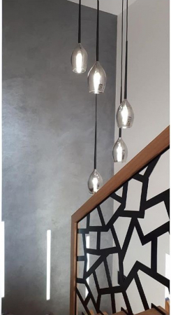Lustra moderna cu 5 pendule suspendate Garnet 40 cm, diverse culori, detaliu metalic negru, AZ 1231 - Azzardo [16]