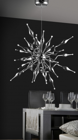 Lustra moderna de lux Celeste, metal crom, forma asimetrica, 80x80 cm, AZ 0040 - Azzardo [1]