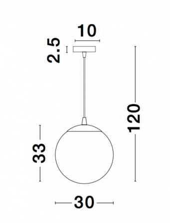 Lustra moderna glob sticla fumurie Laila, Ø 20/30/40 cm, inaltime reglabila, 9080200 - Novaluce [8]