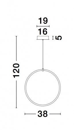 Lustra moderna inel LED Lavone Ø38 cm, stil minimalist, 9892164 - Novaluce [5]