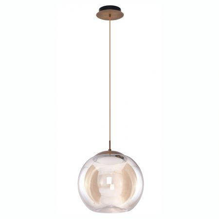 Lustre - Lustra moderna LED Kori 40x40 cm rotunda, abajur sticla/metal, AZ 3341 - Azzardo
