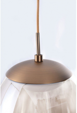 Lustra moderna LED Kori 40x40 cm rotunda, abajur sticla/metal, AZ 3341 - Azzardo [2]