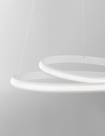 Lustra moderna LED alba/neagra Jorun 55 cm in forma de bucla, 9357042 - Novaluce [9]