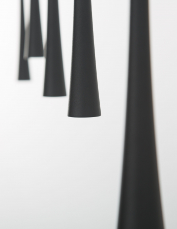 Lustra moderna liniara cu 5 pendule Govin 110 cm, iluminare LED, metal negru, 9504001 - Novaluce [3]