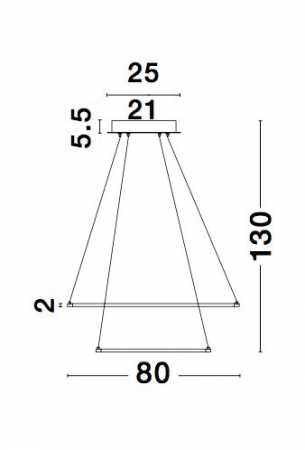 Lustra moderna maro Viken Ø80 cm cu iluminare LED dimabila, abajur tip cerc inaltime reglabila, 6265003 - Novaluce [3]