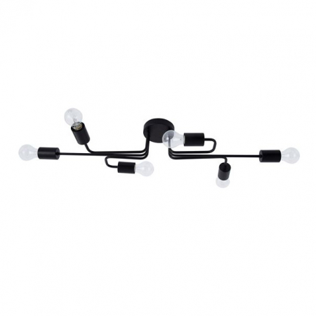 Lustre - Lustra moderna neagra Mati cu 3/6 brate din metal, 9156306 - Novaluce