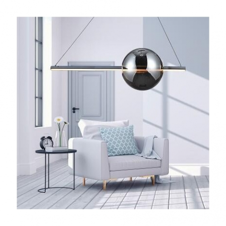Lustra moderna neagra Uros 90 cm, iluminare LED dimabila, AZ 3351 - Azzardo [1]