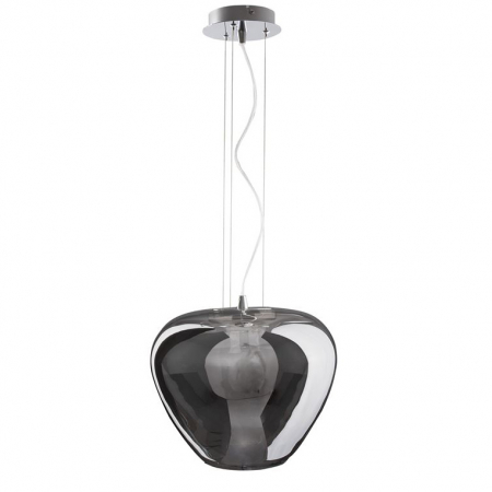 Promotii - Lustra moderna pendul sticla crom/alba Shiree Ø 30 cm, inaltime reglabila, 9207602 - Novaluce