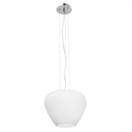 Promotii - Lustra moderna pendul sticla crom/alba Shiree Ø 30 cm, inaltime reglabila, 9207601 - Novaluce