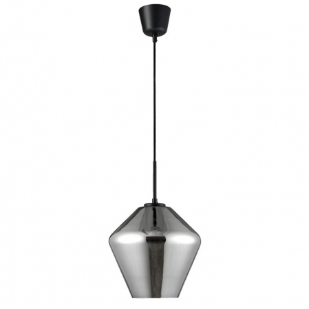 Lustre - Lustra moderna pendul sticla crom Kale, Ø 23 cm, inaltime reglabila, 9724102 - Novaluce