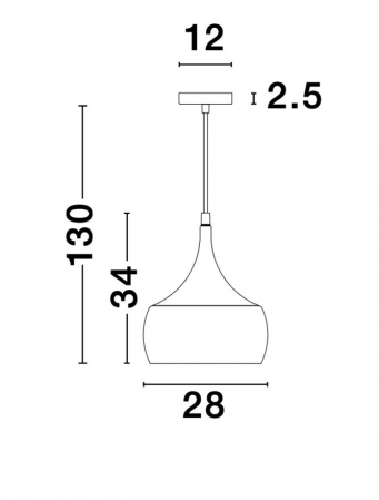 Lustra moderna pendul sticla fumurie Vera Ø 28 cm, inaltime reglabila, 9412134 - Novaluce [4]