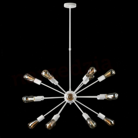 Lustra moderna retro tip pendul alba/neagra Star 90 cm, metal, 18 becuri, AZ 1658 - Azzardo [1]