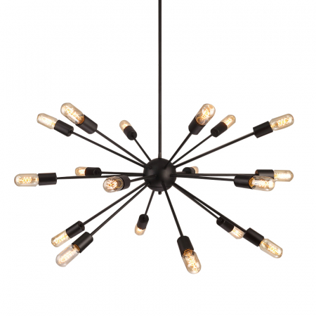 Lustra moderna retro tip pendul alba/neagra Star 90 cm, metal, 18 becuri, AZ 1658 - Azzardo [3]