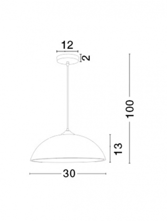 Lustra moderna rotunda alba Devra Ø 30/40 cm, abajur sticla, baza metal, 600821 - Novaluce [2]