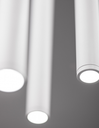 Lustra moderna rotunda cu 7 pendule LED suspendate Youri Ø40 cm alba/neagra, 9184024 - Novaluce [20]