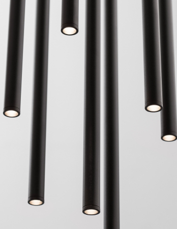 Lustra moderna rotunda cu 7 pendule LED suspendate Youri Ø40 cm alba/neagra, 9184024 - Novaluce [3]