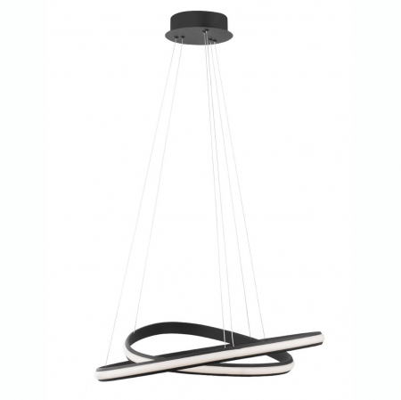 Lustre - Lustra moderna rotunda dimabila LED Valens Ø59 cm, abajur doua cercuri negre/albe, 9357063 - Novaluce