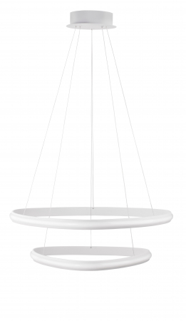 Lustra moderna rotunda dimabila LED Valens Ø59 cm, abajur doua cercuri negre/albe, 9357061 - Novaluce [1]