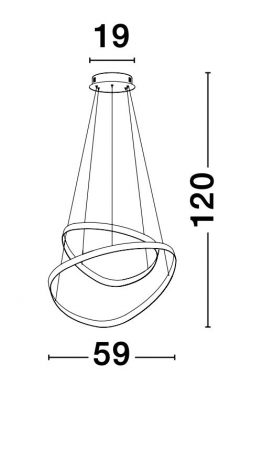Lustra moderna rotunda dimabila LED Valens Ø59 cm, abajur doua cercuri negre/albe, 9357061 - Novaluce [6]