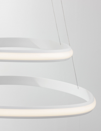 Lustra moderna rotunda dimabila LED Valens Ø59 cm, abajur doua cercuri negre/albe, 9357061 - Novaluce [5]
